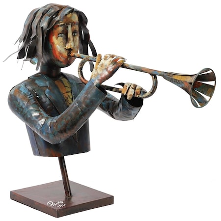 Solid Storage Supplies The Trumpeter Primo Mixed Media Sculpture SO3489210